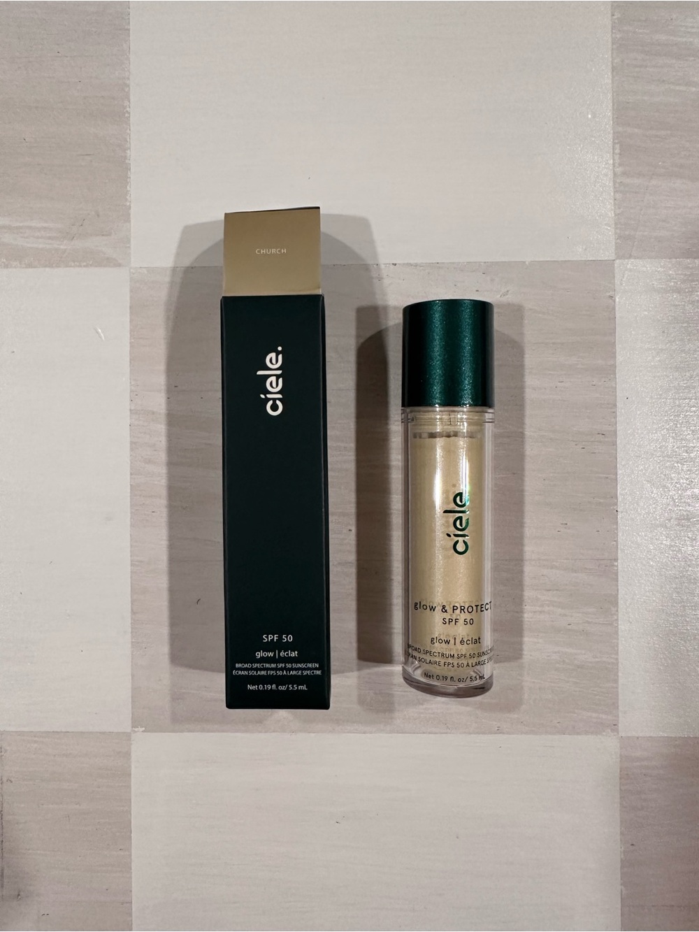 ciele glow & protect mineral spf 50+ liquid highlighter church gold 0.19oz/5.5mL